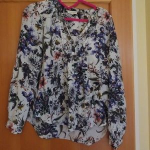 Rebecca Taylor silk floral blouse size 6